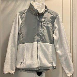 North Face white fleece zip up